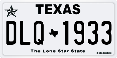 TX license plate DLQ1933