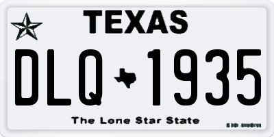 TX license plate DLQ1935