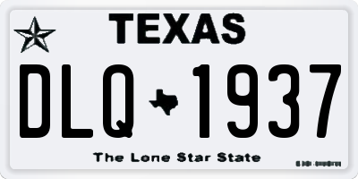 TX license plate DLQ1937