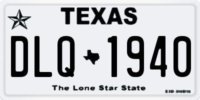 TX license plate DLQ1940