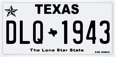 TX license plate DLQ1943