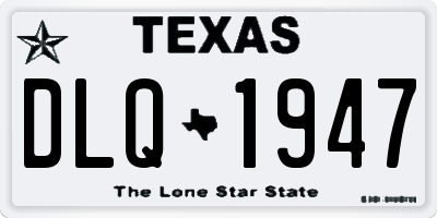 TX license plate DLQ1947