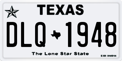 TX license plate DLQ1948