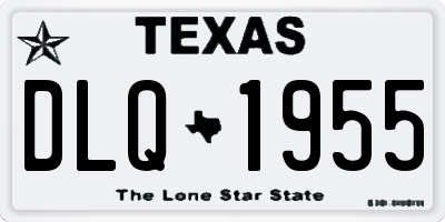 TX license plate DLQ1955