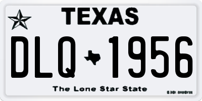 TX license plate DLQ1956