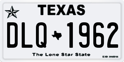 TX license plate DLQ1962
