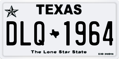 TX license plate DLQ1964
