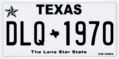 TX license plate DLQ1970