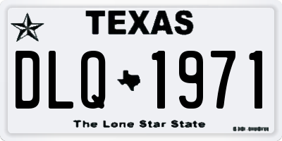 TX license plate DLQ1971