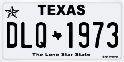 TX license plate DLQ1973