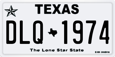 TX license plate DLQ1974