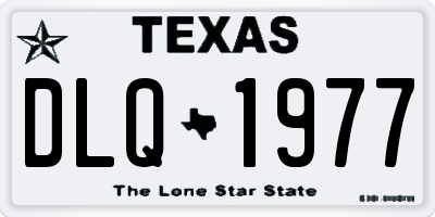 TX license plate DLQ1977