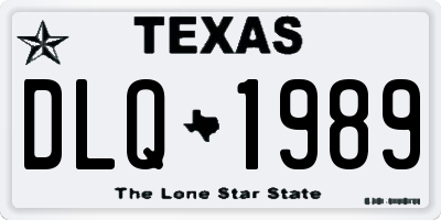 TX license plate DLQ1989