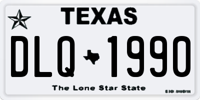 TX license plate DLQ1990