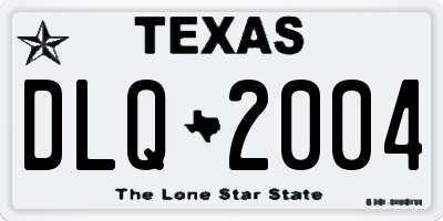 TX license plate DLQ2004