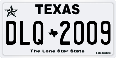 TX license plate DLQ2009