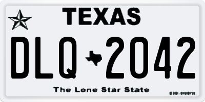 TX license plate DLQ2042