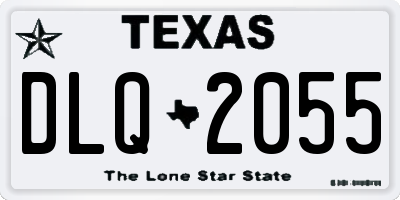 TX license plate DLQ2055