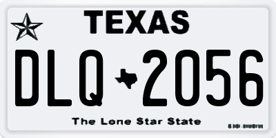 TX license plate DLQ2056