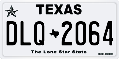 TX license plate DLQ2064