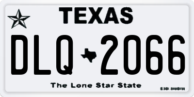 TX license plate DLQ2066