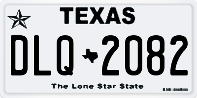 TX license plate DLQ2082