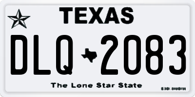 TX license plate DLQ2083