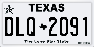 TX license plate DLQ2091