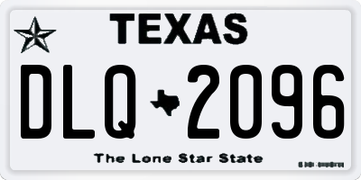 TX license plate DLQ2096