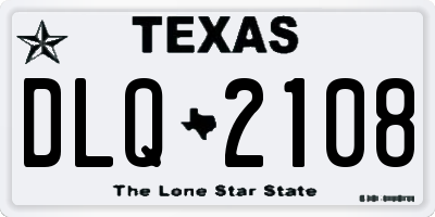 TX license plate DLQ2108