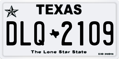TX license plate DLQ2109