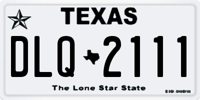 TX license plate DLQ2111