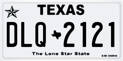 TX license plate DLQ2121