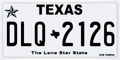 TX license plate DLQ2126