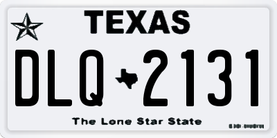 TX license plate DLQ2131