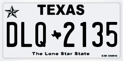 TX license plate DLQ2135
