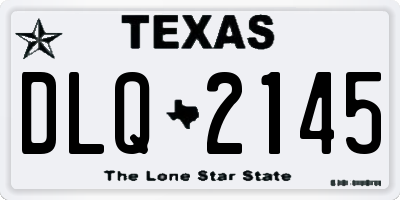 TX license plate DLQ2145
