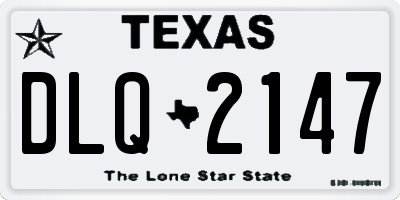 TX license plate DLQ2147