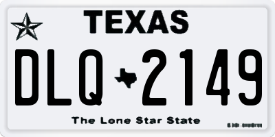 TX license plate DLQ2149