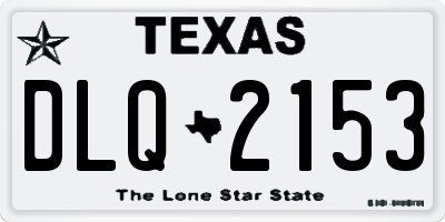 TX license plate DLQ2153