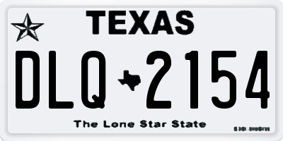 TX license plate DLQ2154