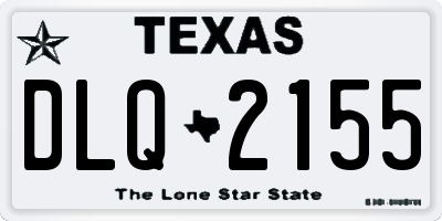 TX license plate DLQ2155