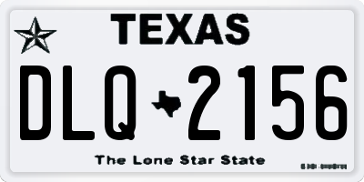 TX license plate DLQ2156
