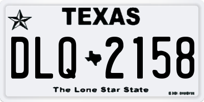 TX license plate DLQ2158