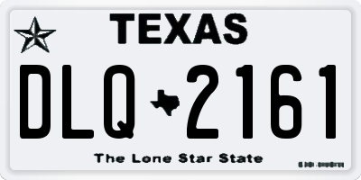 TX license plate DLQ2161