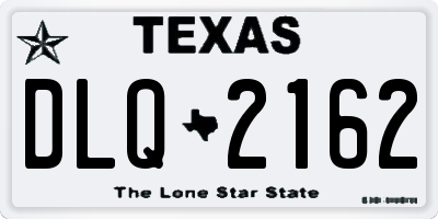 TX license plate DLQ2162