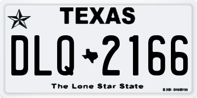 TX license plate DLQ2166