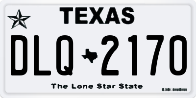 TX license plate DLQ2170