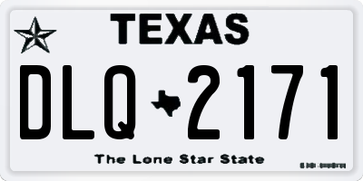 TX license plate DLQ2171