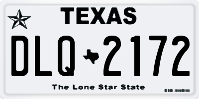 TX license plate DLQ2172